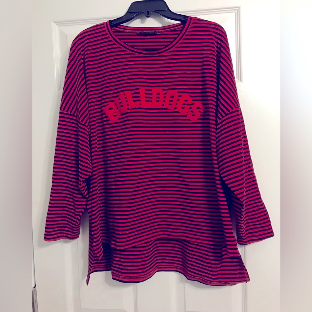 UGA hi low hem long sleeve